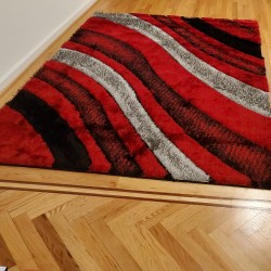 New shag red and black carpet